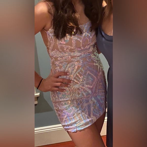 Lucy in the Sky Starstruck Strappy Nude dress - Picture 6 of 6